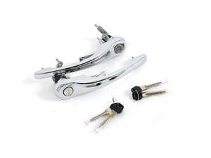 ES#4315450 - DH47 - Rennline Chrome Door Handles - Pair - Includes new gaskets, lock cylinders, and keys - Rennline - Porsche