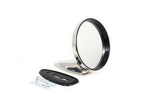 ES#4315477 - E114 - Classic Stainless Steel Mirror - Framed - Priced Each - Replace your cracked or faded mirror with this quality reproduction - Rennline - Porsche