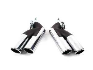 ES#414246 - 7L0071910 - 76mm Dual Exhaust Tip - Pair - (NO LONGER AVAILABLE) - Get the quad tip look for your exhaust - Genuine Volkswagen Audi - 