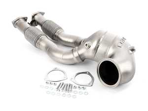 ES#4158500 - 034-105-4044 - Cast Stainless Steel Performance Downpipe - Offers increased horsepower and torque throughout the powerband *(+ 178 HP / + 179 TQ), reduced turbocharger lag, and an enhanced exhaust note - This is the ultimate downpipe solution for the discerning Audi enthusiast! - 034Motorsport - Audi