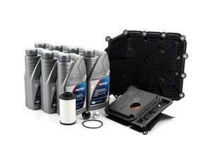 ES#4213325 - F8XDCTSKKT3 - Ultimate DCT Transmission Service Kit - Includes fluid, filters, drain plugs, and new pan with gasket to service your Double Clutch Transmission - Assembled By ECS - BMW