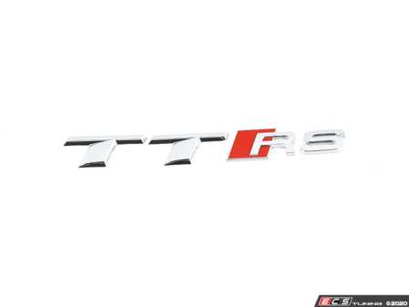 ES#3233352 - 8S08537402ZZ - 'TTRS' Trunk Emblem - Rear chrome 'TTRS' emblem located on the trunk lid - Genuine Volkswagen Audi - Audi