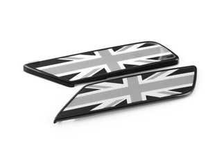 ES#2978998 - 51132365734 - Trim Cover Set With Pad - Black Jack - These insert into the the side scuttle turn signal light as a decor upgrade - Genuine MINI - MINI