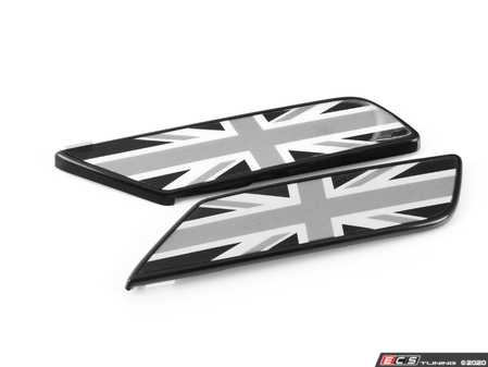 ES#2978998 - 51132365734 - Trim Cover Set With Pad - Black Jack - These insert into the the side scuttle turn signal light as a decor upgrade - Genuine MINI - MINI