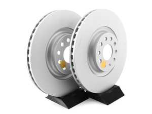 ES#3999990 - ebr1497evcKT - Evolution Coated Front Brake Rotor - Pair (340x30) - Evolution Coated rotors are manufactured with our Tru-Cast&trade; technology, resulting in a precision cast and precision machined product. - Power Stop - Audi Volkswagen