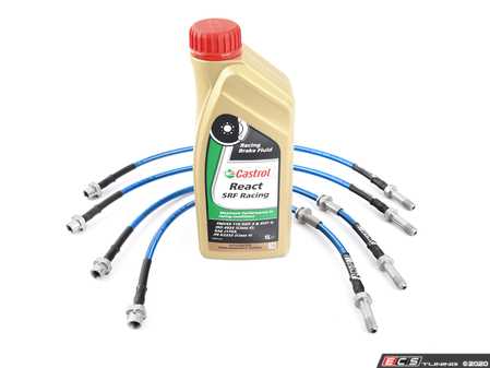 ES#4324994 - E46698000KT3 - Performance brake line kit  - Front and rear Turner Motorsport Stainless steel brake lines and Castrol SRF racing brake fluid! - Assembled By ECS - BMW