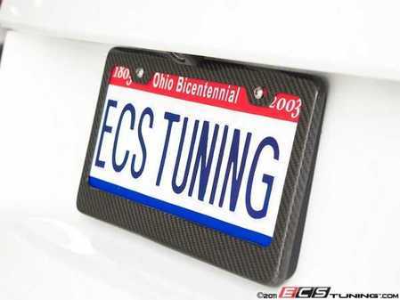 ES#2083299 - 6373 - Carbon Fiber License Plate Frame - Carbon Fiber plate frame for a unique style and just the right amount of carbon. - ECS - 