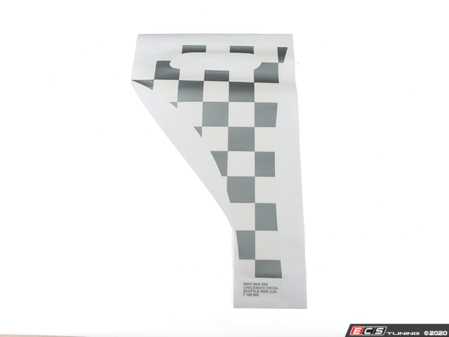 ES#79322 - 51147168903 - Side Decal Left - Checkmate - (NO LONGER AVAILABLE) - Used on the front quarter panel - Genuine MINI - 