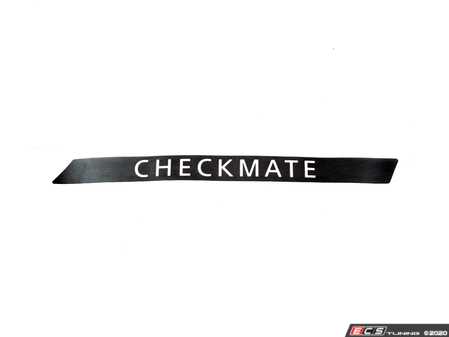 ES#79318 - 51147168899 - Side Decal Left - Checkmate - (NO LONGER AVAILABLE) - Used on the front quarter panel - Genuine MINI - 