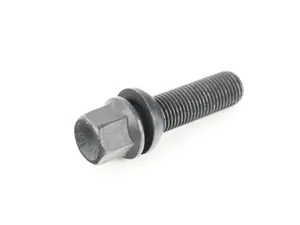 Ball Seat Wheel Bolt (Black) - 14x1.5x42mm - Priced Each