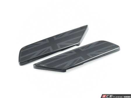 ES#3646777 - 51142459031 - Trim Cover Set With Pad - Night Jack - These insert into the the side scuttle turn signal light as a decor upgrade - Genuine MINI - MINI