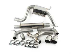 ES#3969593 - SVW043 - Resonated cat-back system - Daytona twin tips - Built to last with 304 stainless steel and engineered for dyno-proven power gains. - Scorpion - Volkswagen