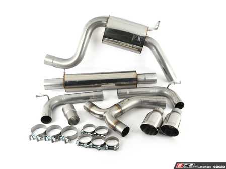 ES#3969593 - SVW043 - Resonated cat-back system - Daytona twin tips - Built to last with 304 stainless steel and engineered for dyno-proven power gains. - Scorpion - Volkswagen