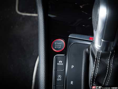 ES#4335462 - 015602LA01 - MK7 "Red" Start/Stop Button  - Upgrade your MK7 interior with a "red ring" starter switch with ease! - ECS - Volkswagen