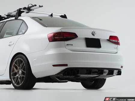 ES#4304907 - 007170LA01-01KT -  MK6 Jetta Facelift Rear Diffuser - Gloss Black - Add aggressive styling with our In-House Engineered Gloss Black Rear Diffuser! - ECS - Volkswagen