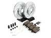 ES#3157024 - K4623 - Power Stop Z23 Evolution Sport Rear Brake Kit (288x25) - A performance rear axle upgrade featuring precision cross-drilled & slotted vented rotors, low-dust carbon-fiber ceramic pads, and a premium stainless steel hardware kit. - Power Stop - Volkswagen