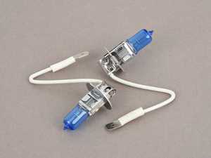 ES#11141 - ZZH3BSSWA -  Super White H3 Halogen Bulb - Pair - Comparable to 6000k HID color for increased intensity & visual appeal - ZiZa - Audi BMW Volkswagen Mercedes Benz MINI Porsche