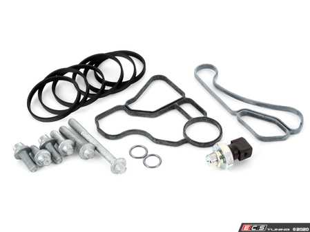 ES#4272288 - 1142753729312KT - Oil Filter Housing Gasket Kit - Includes gaskets and hardware to replace both oil filter housing gaskets - Assembled By ECS - BMW