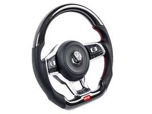 ES#4336500 - MS100205 - Carbon Fiber & Perforated Leather Steering Wheel - Upgrade your interior - APR - Volkswagen