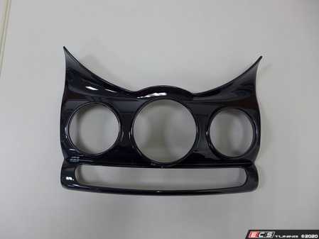 ES#4335633 - BM126-MI14BK-3 - Center Console Cover Black Gloss  - Upgrades the stock center console climate surround to gloss black - ECS - MINI