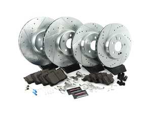 ES#4291379 - K7988 - Power Stop Z23 Evolution Sport Front & Rear Brake Kit (360x36/320x24) - A complete 4-wheel performance brake upgrade featuring drilled & slotted rotors and low-dust carbon-fiber ceramic pads. - Power Stop - Mercedes Benz