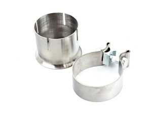 ES#4265775 - 130 10 99 010 - Exhaust Adapter With Flared End, 70mm Diameter Pipe - Used to add a back pipe system to the stock/performance USA Downpipe - Racing Dynamics - MINI