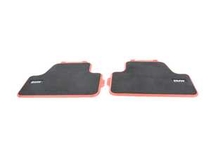 ES#2728575 - 51472350509 - BMW Sport Line Floor Mats - Rear - (NO LONGER AVAILABLE) - Red/Black floor mats. - Genuine BMW - 