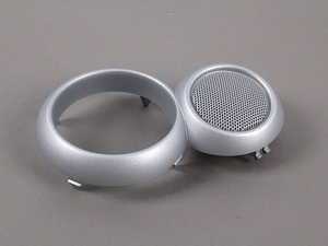 ES#99014 - 51417035376 - Right Cover For Door Opener / Speaker Grille - Silver - Mounts to the speaker and handle surround - Genuine MINI - MINI
