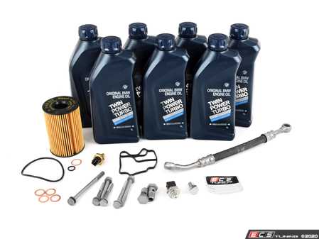 ES#4305458 - 11421719855KT1 - Complete oil filter housing gasket Replacement kit - Includes everything for a oil filter housing gasket change and oil service - Assembled By ECS - BMW