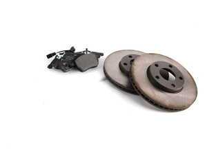 ES#1899327 - 8e0698012 - Front Brake Service Kit - Includes Zimmerman Rotors & Semi-Metallic Pads - Assembled By ECS - Volkswagen