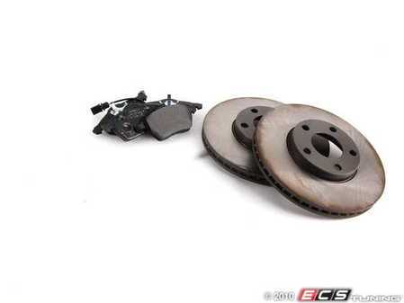 ES#1899327 - 8e0698012 - Front Brake Service Kit - Includes Zimmerman Rotors & Semi-Metallic Pads - Assembled By ECS - Volkswagen