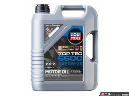 ES#4338622 - 22046 - TOP TEC 6600 Synthetic Engine Oil (0W-20) - 5 Liters - For gasoline and diesel vehicles. Specially developed for the requirements of BMW, Mercedes-Benz, Opel and other manufacturers. - Liqui-Moly - BMW MINI