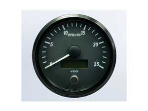 ES#4338673 - A2C3832820030 - SingleViu 100mm 2500RPM Tachometer - Priced Each  - Analog dial to display critical information in a classic design with digital time - VDO - Audi BMW Volkswagen Mercedes Benz MINI Porsche