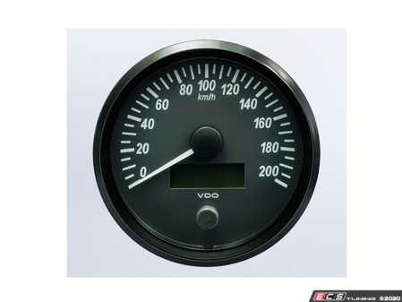 ES#4338675 - A2C3832840030 - SingleViu 100mm 200km/h Speedometer - Priced Each  - Analog dial to display critical information in a classic design with digital time - VDO - Audi BMW Volkswagen Mercedes Benz MINI Porsche