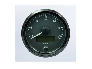 ES#4338679 - A2C3832880030 - SingleViu 80mm 30mph Speedometer - Priced Each - Analog dial to display critical information in a classic design with digital time - VDO - Audi BMW Volkswagen Mercedes Benz MINI Porsche