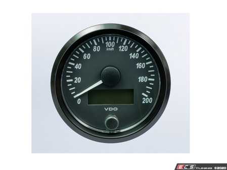 ES#4338685 - A2C3832940030 - SingleViu 80mm 200km/h Speedometer - Priced Each  - Analog dial to display critical information in a classic design with digital time - VDO - Audi BMW Volkswagen Mercedes Benz MINI Porsche