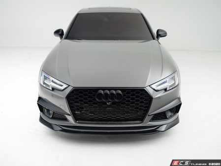 ES#4338534 - 007041la01KT - B9.5 Mid-Facelift S4/A4 S-Line 3 Piece Front Lip - Gloss Black - Upgrade your exterior styling! - ECS - Audi