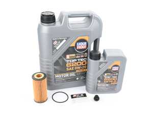 ES#4006972 - 06L115562KT18 - Liqui Moly Top Tec Oil Service Kit (0w-20) - With ECS Magnetic Drain Plug - Includes Liqui Moly Top Tec 6200 508.00/509.00 0w-20 oil, filter and ECS Magnetic Drain Plug for a complete oil service - Assembled By ECS - 