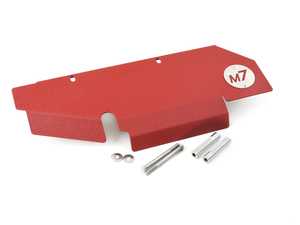 ES#4304602 - 56-330215 - Turbo Heat Shield N14/N18 Engine R55-R59 / R60-R61 - Hacienda Wrinkle Red Finish - The M7 Turbo Heat shield is a must have to prevent hood paint discoloration, scoop warping and underhood heat damage caused by excessive turbocharger heat - M7 Speed - MINI