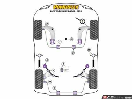 ES#4341903 - PFE30HNDL - Powerflex Comprehensive Street Performance Polyurethane Bushing Kit - Customize Powerflex suspension bushings to your liking - Powerflex - BMW