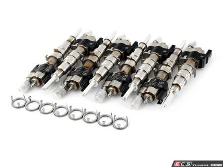 ES#3419948 - 13538616079KT4 - Fuel Injector Replacement Kit - Index 12 - Includes 8 injectors, seals, and decoupling rings - Assembled By ECS - BMW
