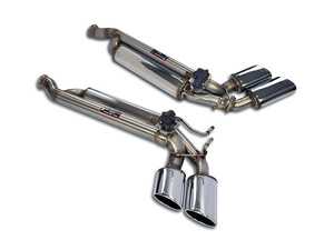 ES#4346360 - 7236x7KT - Valved Cat-Back Exhaust System - 100% stainless steel with quad 120x80mm polished tips - Supersprint - Mercedes Benz