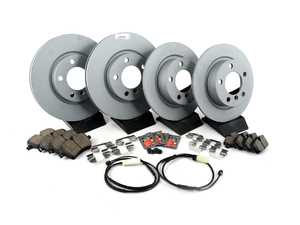 ES#2770403 - 34119804829KT12 - Front & Rear Brake Service Kit - Featuring Zimmerman rotors and ECS DD23 "Daily Driver" ceramic pads. - Assembled By ECS - MINI