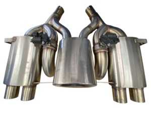 ES#4348586 - 11-073 - Maad Maxx Rear Exhaust Section - 3 Can Valve  - The ultimate F8X exhaust system with valves! - Active Autowerke - BMW