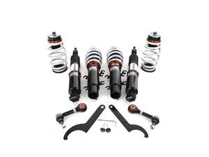 ES#4369794 - 003946LB02 - MK4 Golf/GTI/Jetta Adjustable Damping "Super Low" Coilover System - Features 32 way adjustable damping, variable length, zinc-coated shock bodies and performance sway bar end links - ECS - Volkswagen