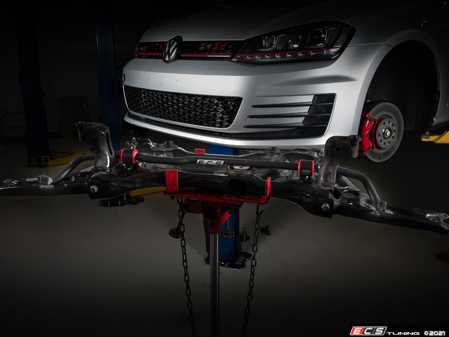ES#4349888 - 004293LB02KT -  MQB Adjustable Front Sway Bar Upgrade Package - Includes ECS Adjustable 25mm Sway Bar, ECS Adjustable End Links and a complete front subframe hardware kit - ECS - Volkswagen