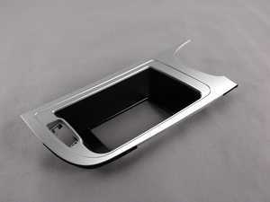ES#452858 - 8K1857186HR66 - Center Dashboard Trim - Flex Metallic - This trim piece surrounds the center MMI display unit - Genuine Volkswagen Audi - Audi