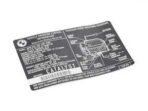 ES#185001 - 71221439254 - EMISSON LABEL Z3 2.3 - Genuine BMW - BMW