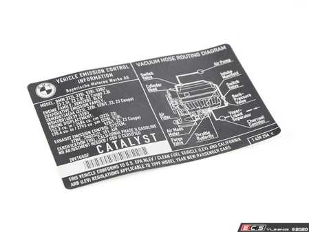 ES#185001 - 71221439254 - EMISSON LABEL Z3 2.3 - Genuine BMW - BMW