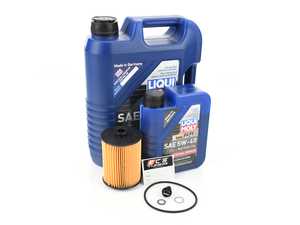 ES#2996252 - 03H115562KT11 - Oil Service Kit - With ECS Magnetic Drain Plug - Featuring Voll-Synthese synthetic 5W-40 engine oil - Assembled By ECS - Volkswagen